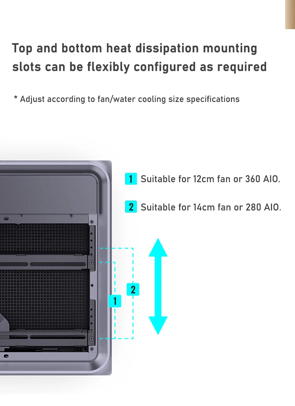 Jonsbo BO400 ATX Case Aluminum Seaview Room Chassis 10 Fan Slots Computer Game Main Case MINI-ITX/M-ATX Backboard Perspective PC