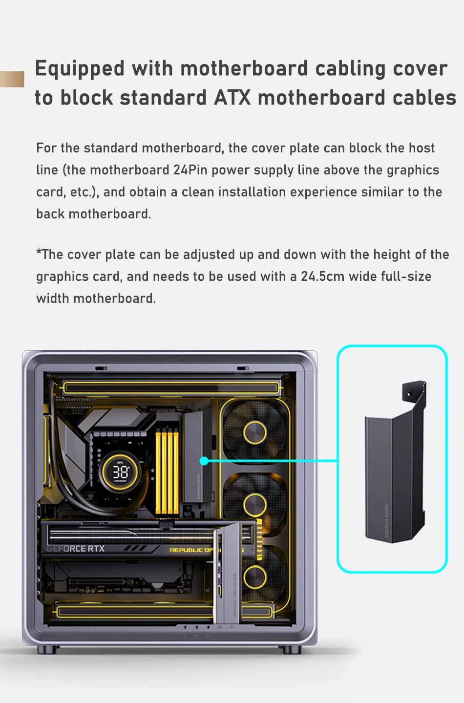 Jonsbo BO400 ATX Case Aluminum Seaview Room Chassis 10 Fan Slots Computer Game Main Case MINI-ITX/M-ATX Backboard Perspective PC