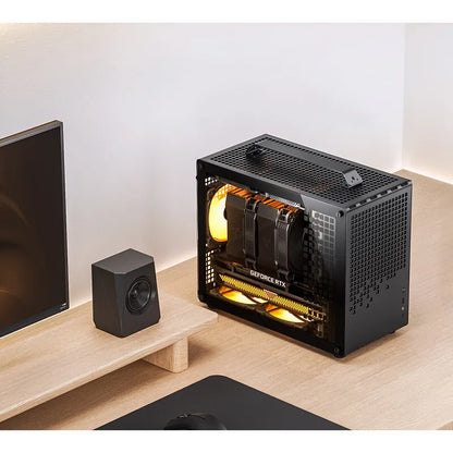 Jonsbo Z20 MATX ATX PC Case Chassis 20L Detachable Handle Case Support 240mm AIO Cooler Type-C Black Desktop Small Compact Case