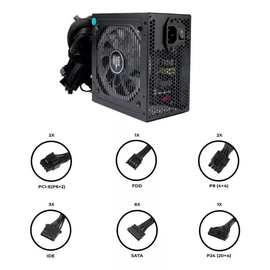 Fonte De Alimentação ATX 650W RGB 80 Plus Bronze PC Gamer Maximus