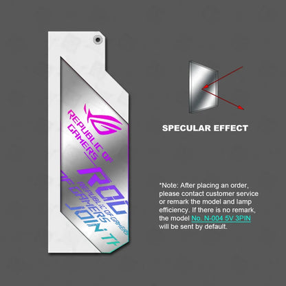 PC Case IO Panel Customize MOBO MOD Mirror Panel AURA Water Cooler Custom 5V3PIN ARGB Motherboard Lighting Panel Customizable