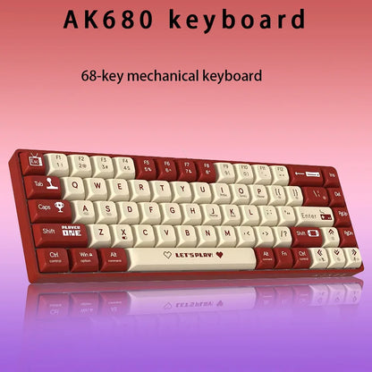 65% Gaming Mechanical Keyboard Wired Wireless Bluetooth Gamer Keyboard Hot Swap Custom Keycap Gasket for Pc Laptop