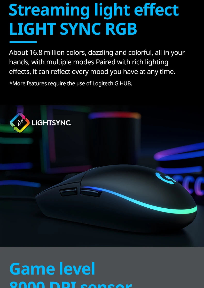 Logitech G102 Gaming Mouse gamer  pc gamer mouse inambricos