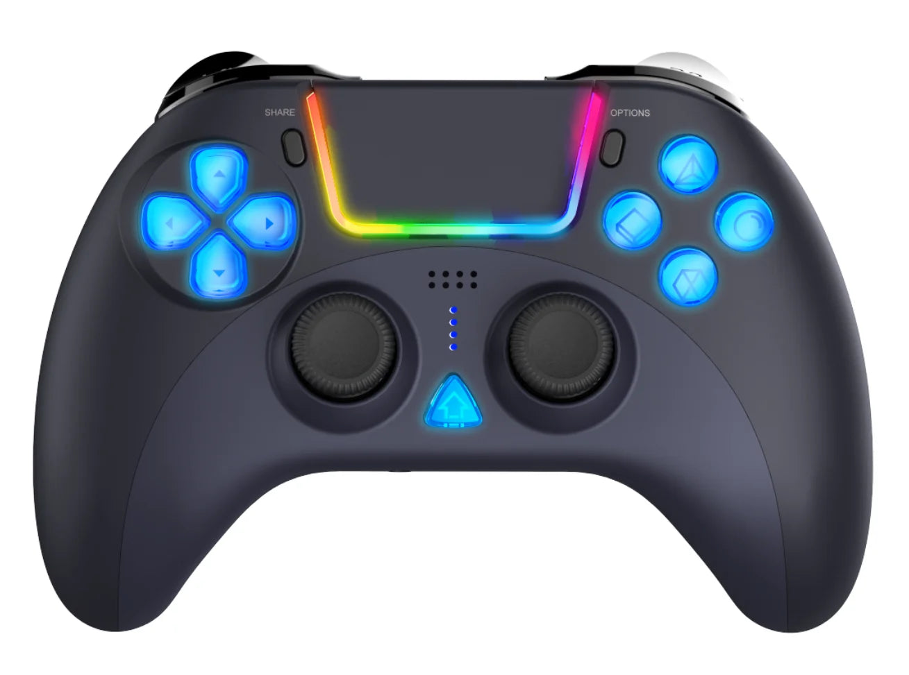 Wireless Game Controller For PC/P4/P3 Six Axis Motion Sensing Vibration Colorful LED Controller With Built-in Touchpad Operation