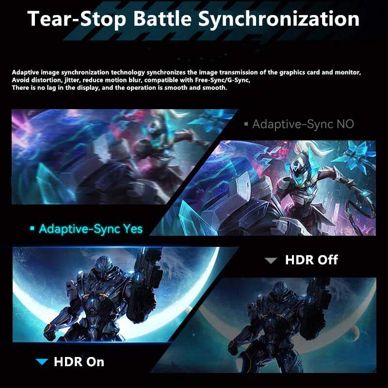 34 Inch Monitor 165Hz VA WQHD Desktop Wide Display 21:9 LED Gamer Computer Screen 1500R Curved DP/3440*1440