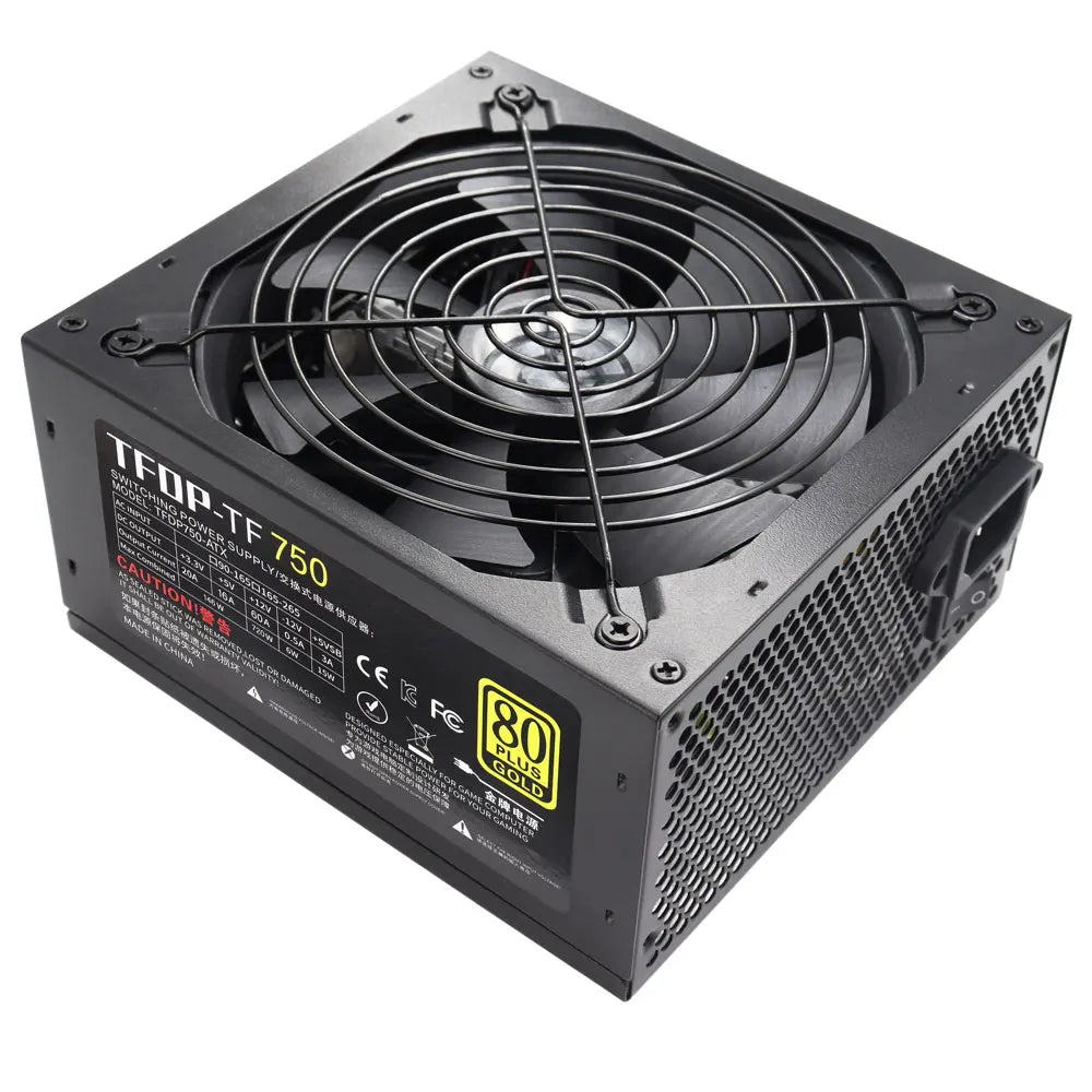 1PC 750w 110V/220V Full Module PC Power Supply Active Gold 80 Plus 24pin ATX New Fonte PFC Gamer Source Gaming PC Power Supply