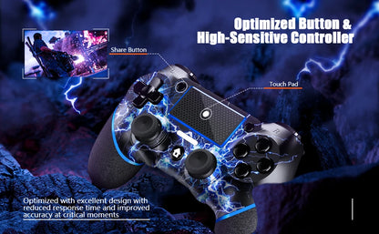 AceGamer Wireless Gamepad for PS4 Controller,with USB C Cable/Double Motors/6-Axis Gyro/3.5mm Audio Jack/Touch Pad Function