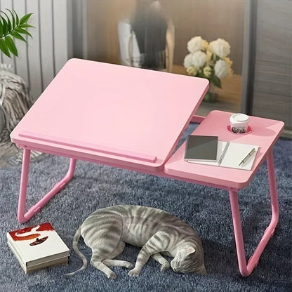 Computer Lazy Desk with Ergonomic Design, Integrated Foldable Table with Adjustable Height, Compact and Practical