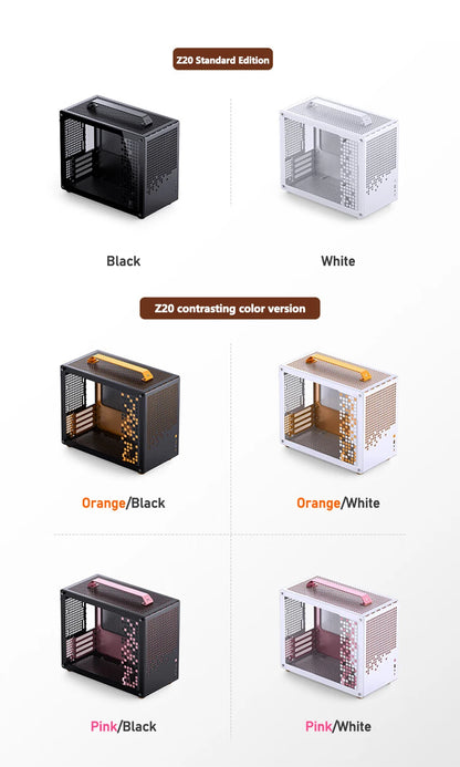 Jonsbo Z20 MATX ATX PC Case Chassis 20L Detachable Handle Case Support 240mm AIO Cooler Type-C Black Desktop Small Compact Case
