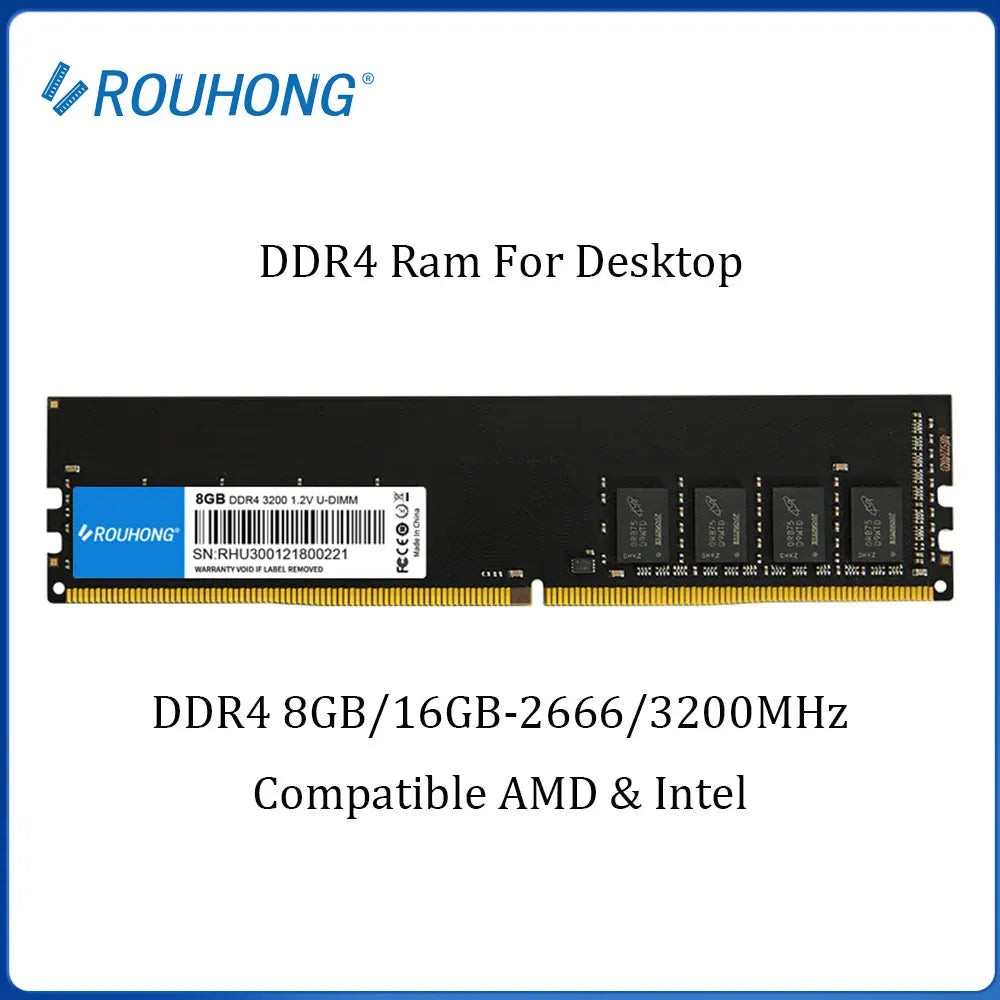 Memoria ram DDR4 RAM 8GB 16GB 32GB Stick  2400 2666 3200MHz 288 PIN PC4 Desktop Universal Memory 17000 19200 2666