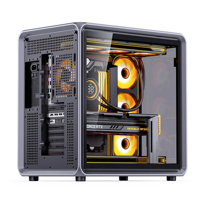 Jonsbo BO400 ATX Case Aluminum Seaview Room Chassis 10 Fan Slots Computer Game Main Case MINI-ITX/M-ATX Backboard Perspective PC