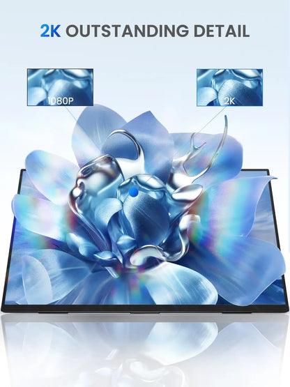 24.5" 144HZ Portable Gaming Monitor 2560x1440 HDR Screen Travel Gaming Computer Display for Steam Deck Laptop Switch PS4 /5 Xbox