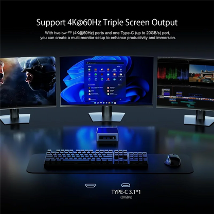 ABGI-Popular Games Easy To Play, 8K Mini Computer For Home And Office, Mini Console Game Host Computer