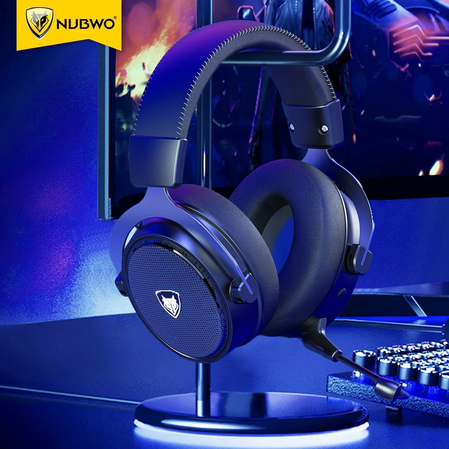 NUBWO G07 Wireless Headsets Gamer for PC, PS4, PS5 2.4GHz Ultra-Low Latency HIFI Stereo Noise Cancelling MIC Gaming Headphones