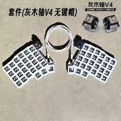 Silakka54 Split Keyboard Wired Hot Swap Support QMK/VIAL Keyboard Ergonomics RP2040zero Customized PC Gamer Accessories