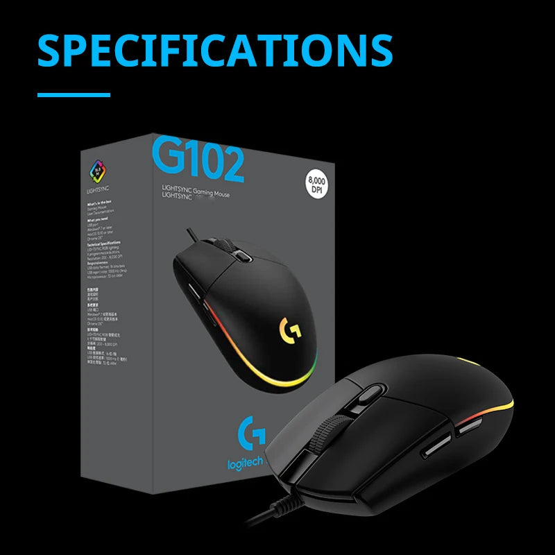 Logitech G102 Gaming Mouse gamer  pc gamer mouse inambricos