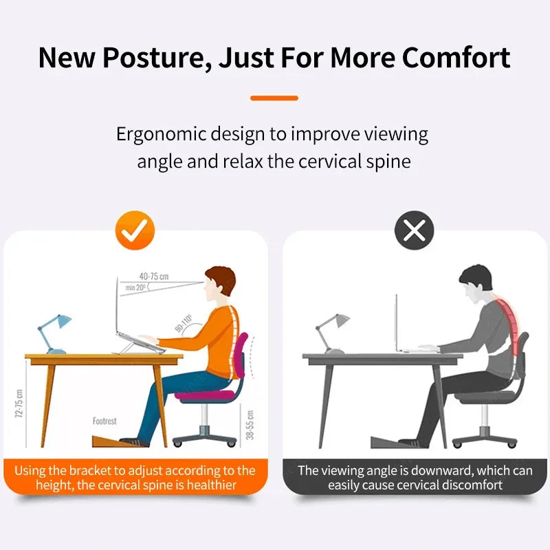 Adjustable Laptop Stand Portable Foldable Notebook Bracket Computer Monitor Holder For Macbook Air iPad Tablets Base Accessories