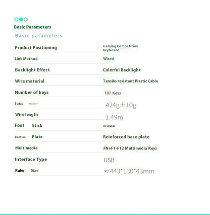 Gamer Keyboard And Mouse PC Gaming Keyboard RGB Backlit Keyboard Rubber Keycaps Wired English Keyboard Mouse Gamer Gaming Mouse