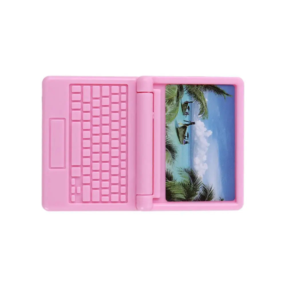 Dollhouse Decor Computer Miniature DIY Accessories Dollhouse Miniature Dollhouse Computer Dollhouse Furniture Simulation Laptop