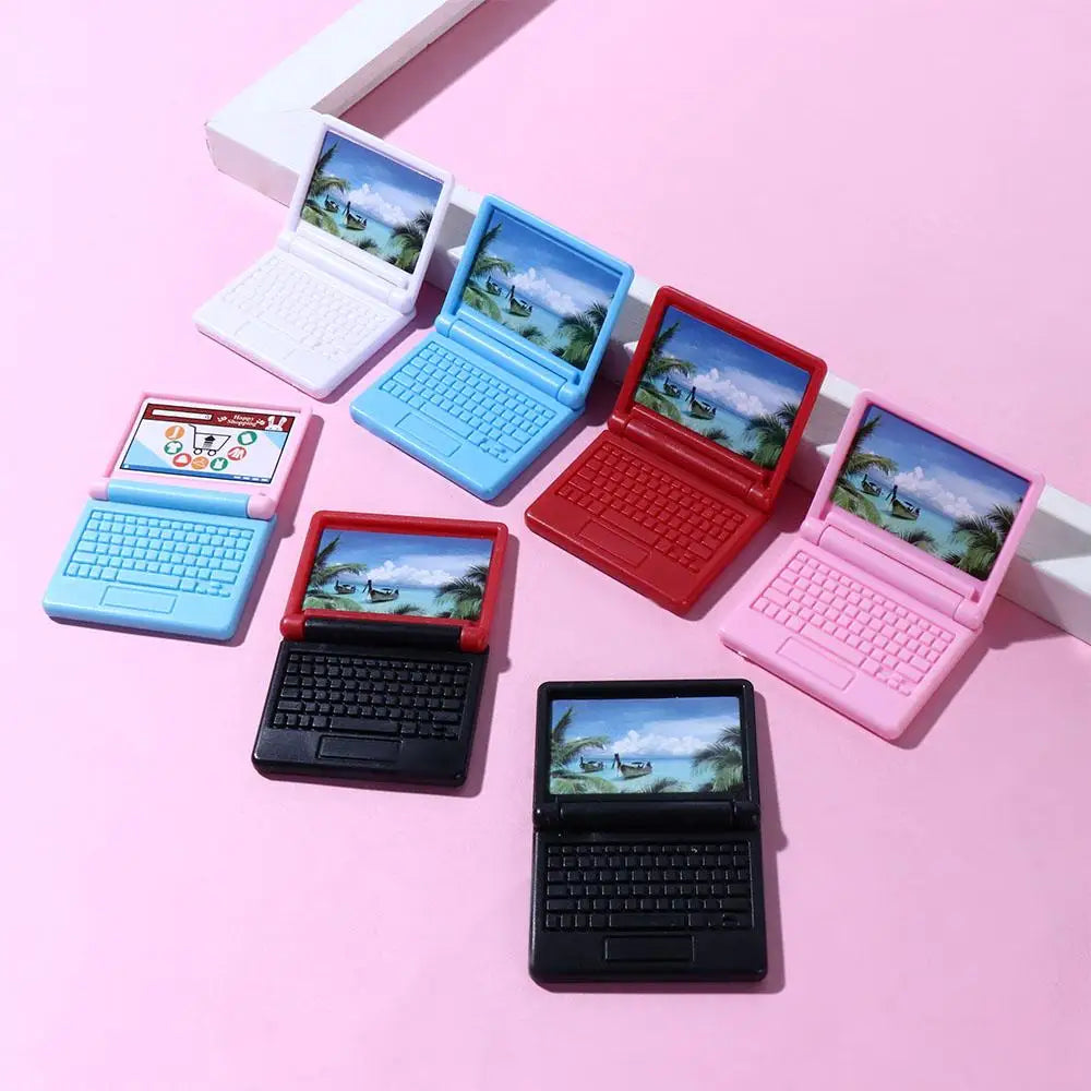 Dollhouse Decor Computer Miniature DIY Accessories Dollhouse Miniature Dollhouse Computer Dollhouse Furniture Simulation Laptop
