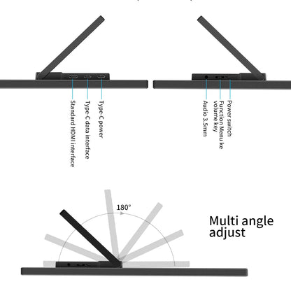 HGFRTEE Portable Gaming Monitor 18.5 Inch 1080P 16:09 120Hz 100%sRGB 300Cd/m² Travel Screen for MacBook Laptop PC Game Consoles
