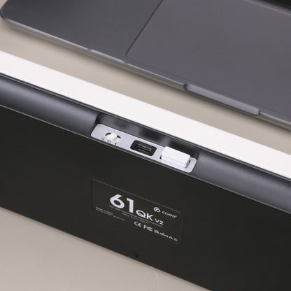 QK61 Mechanical Keyboard  RGB Backlit Gasket Structure 3-Mode 2.4G Bluetooth Wireless  Hot Swap Keyboard for VIA/QMK