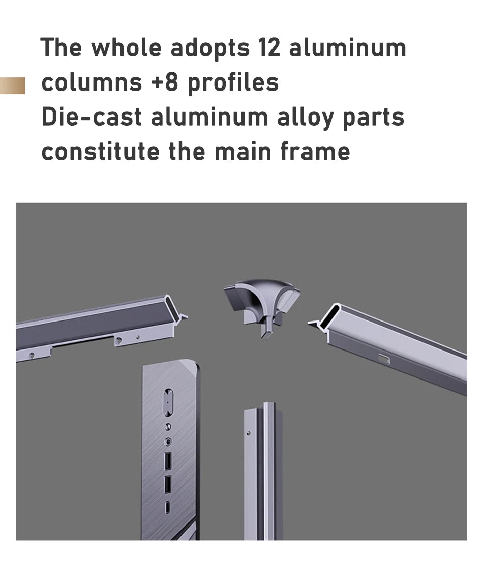 Jonsbo BO400 ATX Case Aluminum Seaview Room Chassis 10 Fan Slots Computer Game Main Case MINI-ITX/M-ATX Backboard Perspective PC
