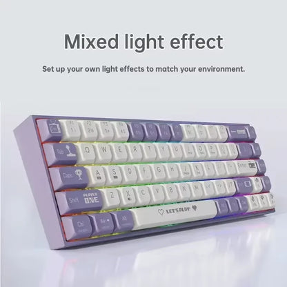 65% Gaming Mechanical Keyboard Wired Wireless Bluetooth Gamer Keyboard Hot Swap Custom Keycap Gasket for Pc Laptop