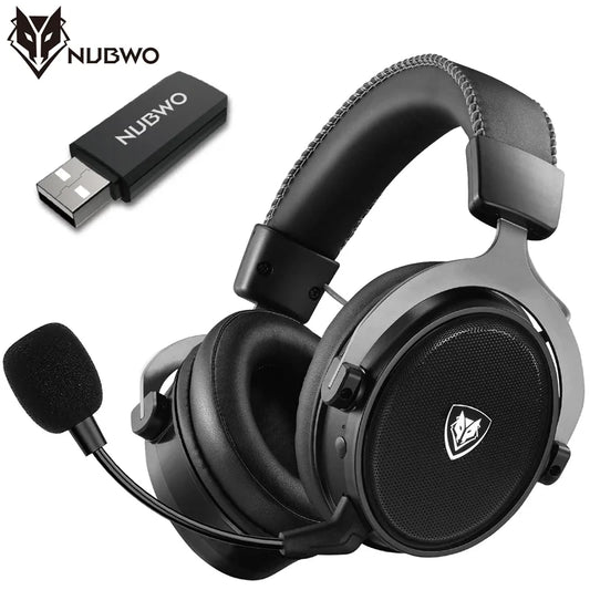 NUBWO G07 Wireless Headsets Gamer for PC, PS4, PS5 2.4GHz Ultra-Low Latency HIFI Stereo Noise Cancelling MIC Gaming Headphones