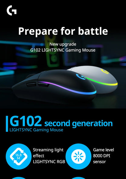 Logitech G102 Gaming Mouse gamer  pc gamer mouse inambricos