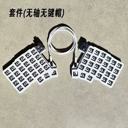 Silakka54 Split Keyboard Wired Hot Swap Support QMK/VIAL Keyboard Ergonomics RP2040zero Customized PC Gamer Accessories