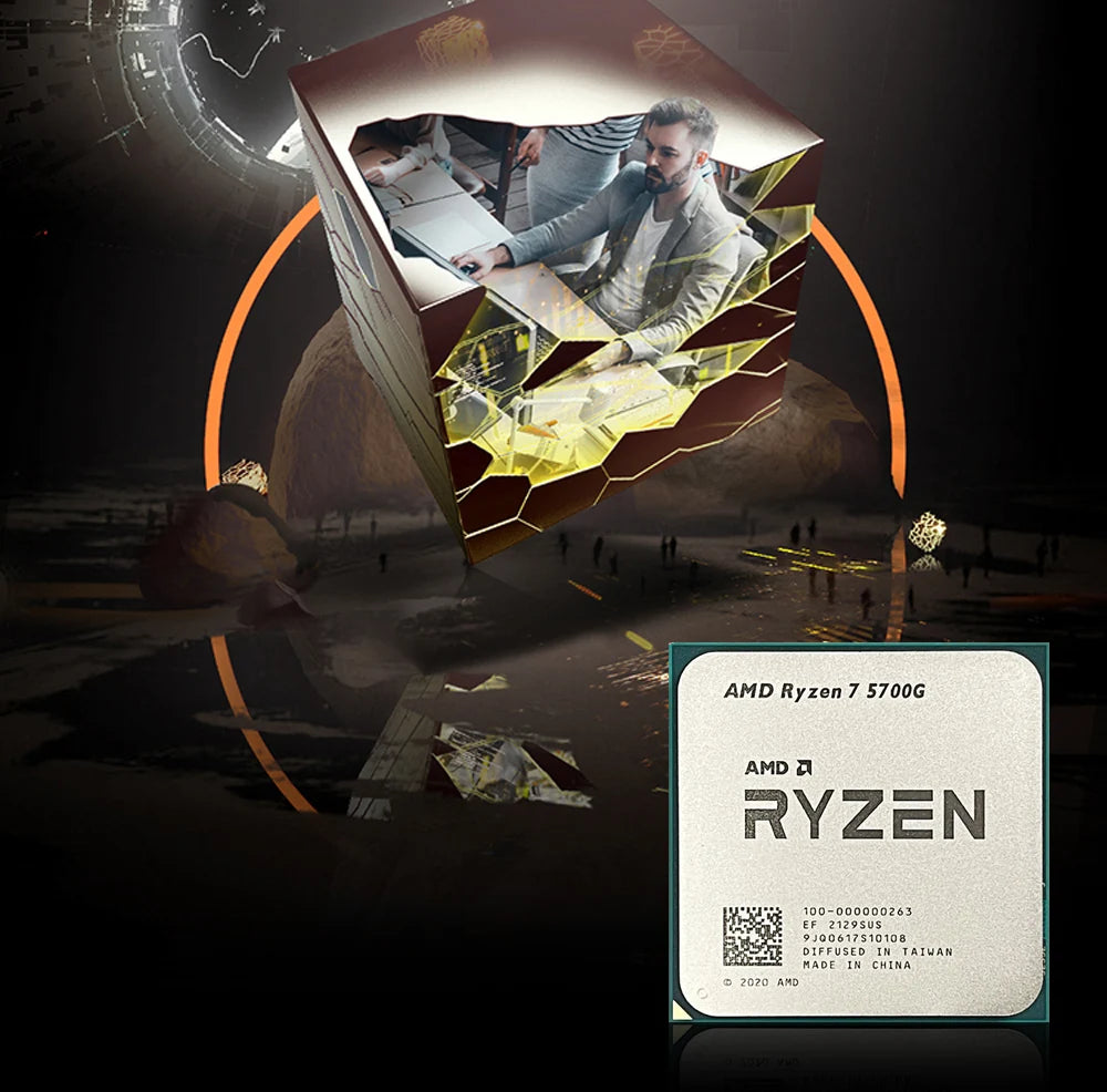 AMD RYZEN 7 5700G CPU 100% Brand New 5700G Processor Desktop PC Gamer 4.6GHz 8-Core 16-Thread Vega 8 Graphics Card