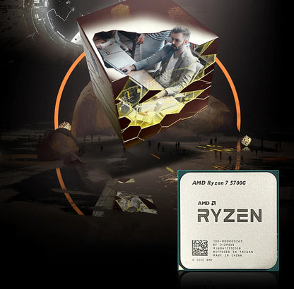 AMD RYZEN 7 5700G CPU 100% Brand New 5700G Processor Desktop PC Gamer 4.6GHz 8-Core 16-Thread Vega 8 Graphics Card
