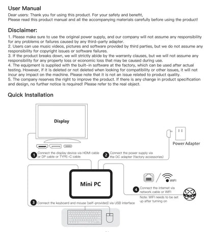Portable MINI PC Core i9 8950HK Windows 11 Pro DDR4 16GB SSD 1TB 2TB Computer Gamer Wifi 6 BT5.2 Office UHD Desktop Desktop PC