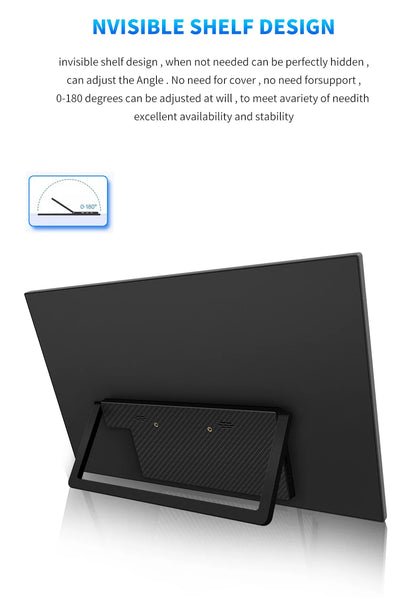 HGFRTEE Portable Gaming Monitor 18.5 Inch 1080P 16:09 120Hz 100%sRGB 300Cd/m² Travel Screen for MacBook Laptop PC Game Consoles