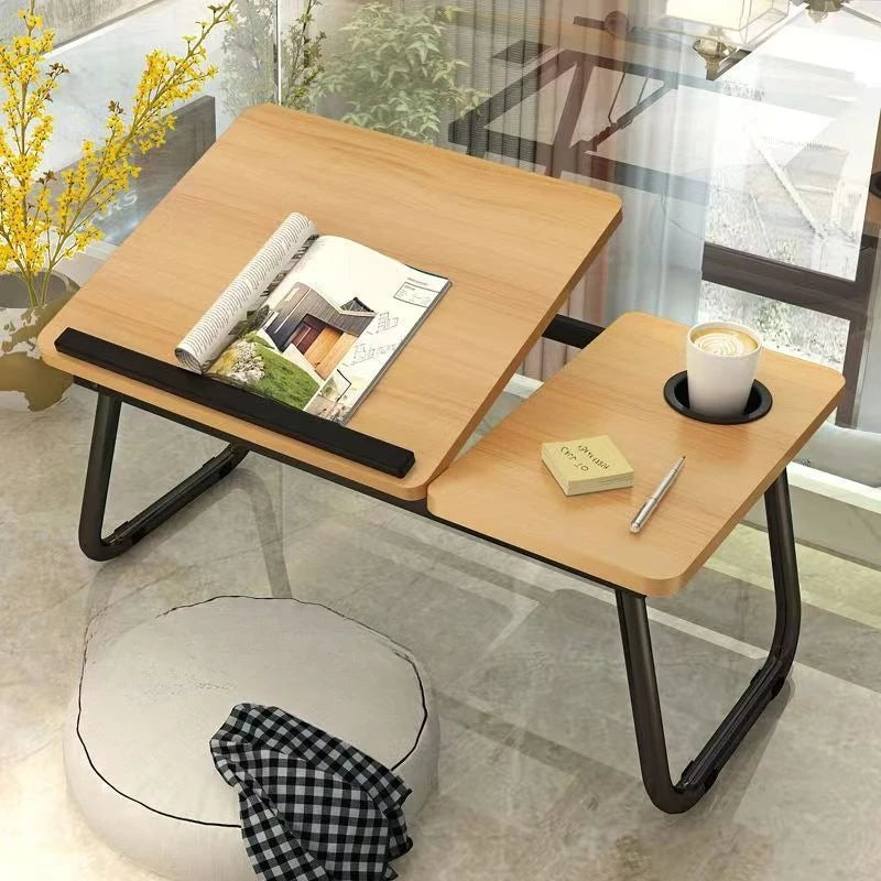 Computer Lazy Desk with Ergonomic Design, Integrated Foldable Table with Adjustable Height, Compact and Practical