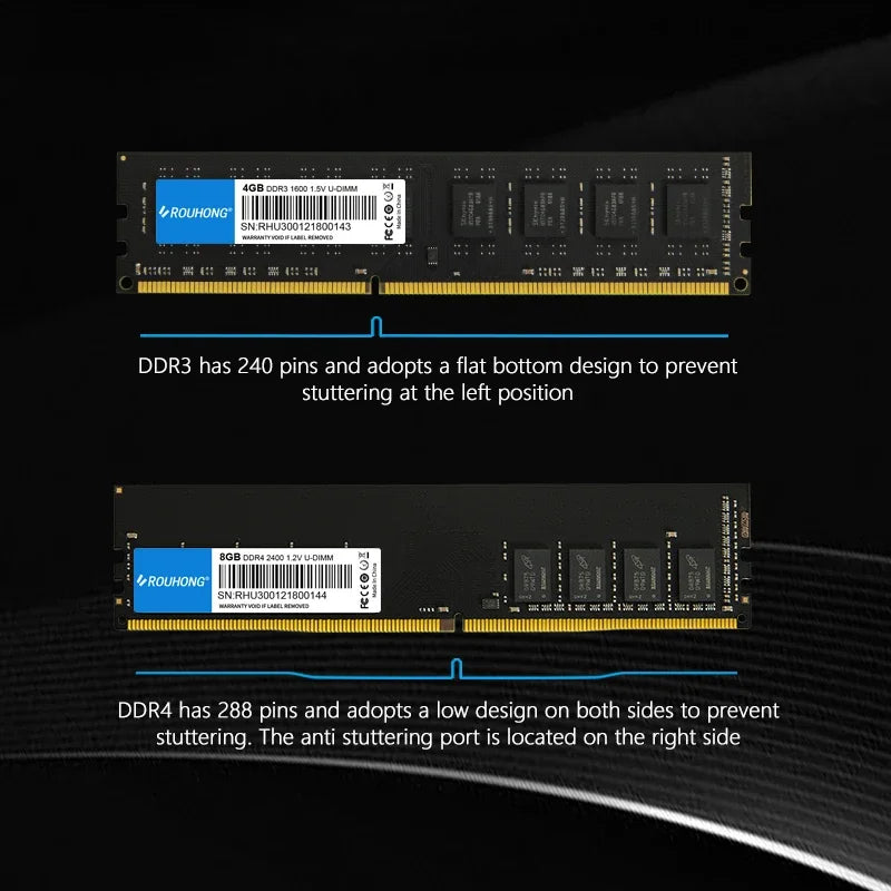 Memoria ram DDR4 RAM 8GB 16GB 32GB Stick  2400 2666 3200MHz 288 PIN PC4 Desktop Universal Memory 17000 19200 2666
