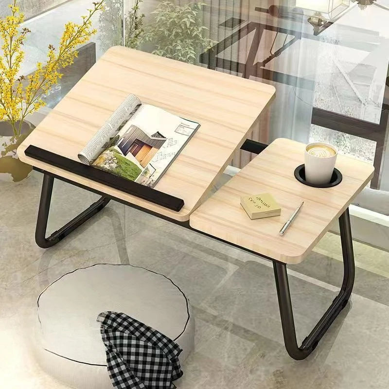 Computer Lazy Desk with Ergonomic Design, Integrated Foldable Table with Adjustable Height, Compact and Practical
