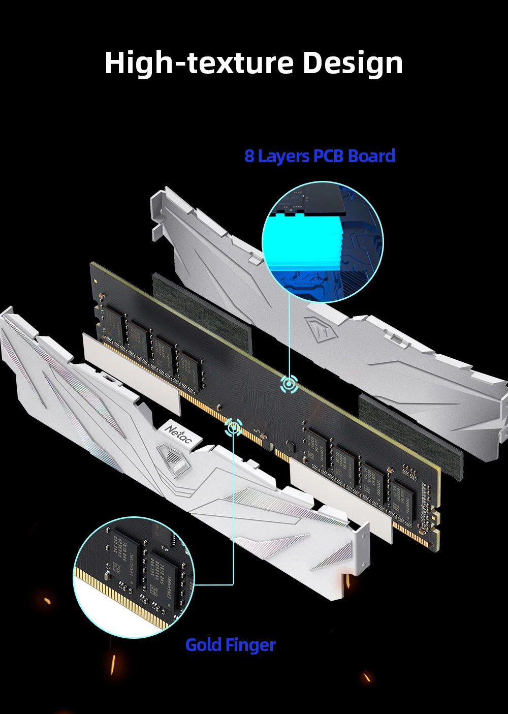 Netac DDR4 RAM Memory DDR4 32GB 16GB 8GB DDR5 4800MHz Memoria RAM DDR4 3200MHz 3600MHz 2666MHz XMP for AMD Intel Motherboard