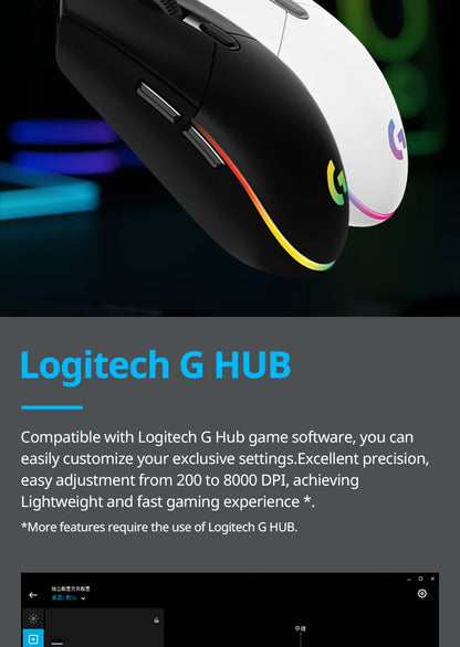 Logitech G102 Gaming Mouse gamer  pc gamer mouse inambricos