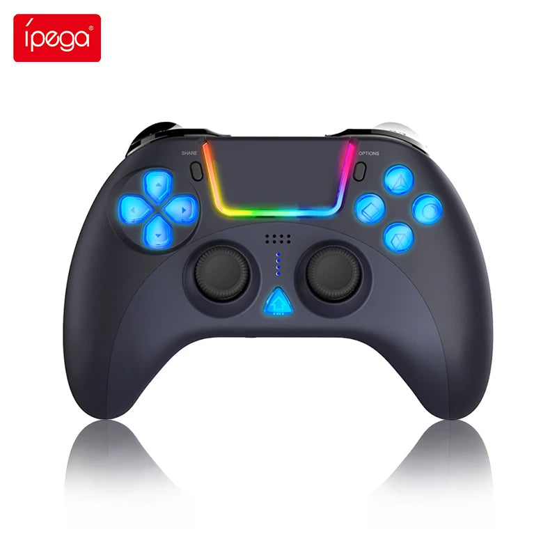 Wireless Game Controller For PC/P4/P3 Six Axis Motion Sensing Vibration Colorful LED Controller With Built-in Touchpad Operation