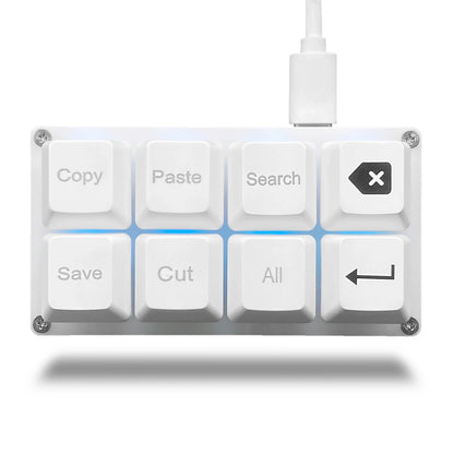 8 Keys Small Keypad Work Shortcut Key Keycaps Keyboard One-Handed Mechanical Gaming Keypad Programmable USB Customized Keyboard