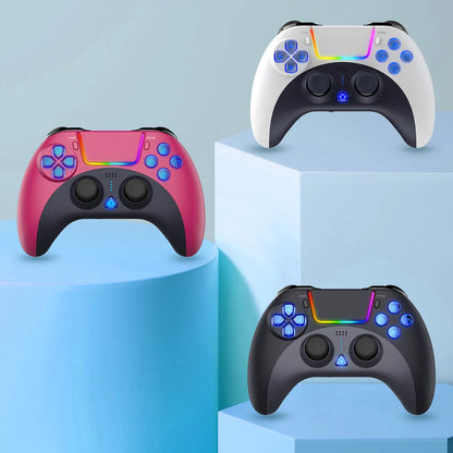 Wireless Game Controller For PC/P4/P3 Six Axis Motion Sensing Vibration Colorful LED Controller With Built-in Touchpad Operation