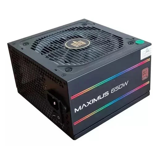 Fonte De Alimentação ATX 650W RGB 80 Plus Bronze PC Gamer Maximus