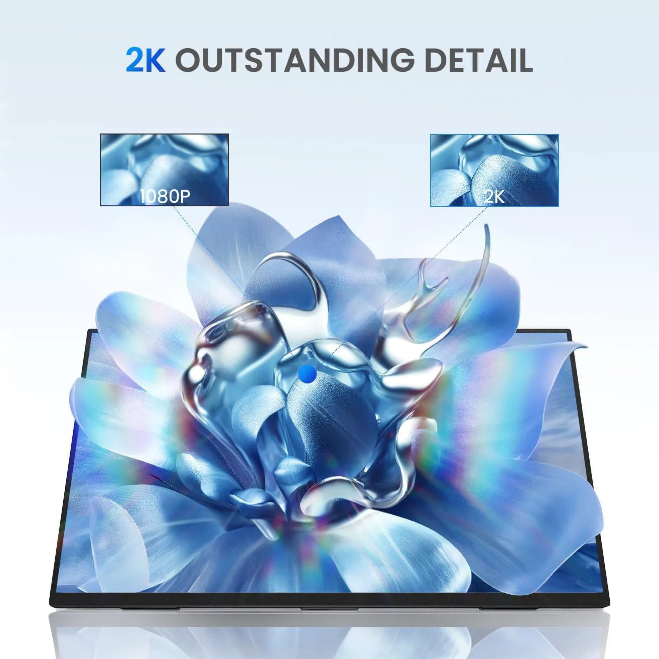 24.5" 144HZ Portable Gaming Monitor 2560x1440 HDR Screen Travel Gaming Computer Display for Steam Deck Laptop Switch PS4 /5 Xbox