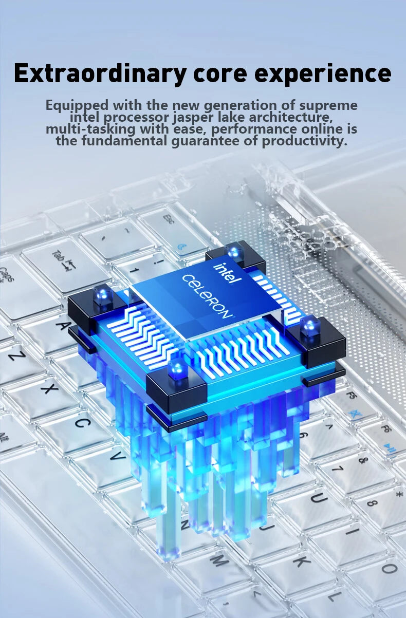 14.1" Ultra Slim Laptop 16GB RAM 2TB SSD Intel N3700 Notebook Gamer  1920*1080 Display Windows 11 Pro Office Study Computer PC