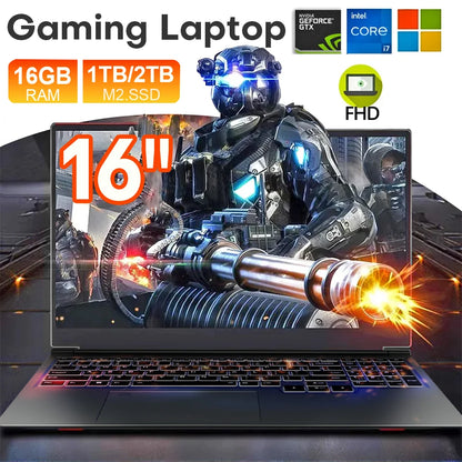 16“Gaming Laptop Computer intel Core i7-6700HQ GTX 1060 Notebook PC 120Hz Full HD IPS 16GB DDR4 1TB SSD Windows 11 Laptop Gamer