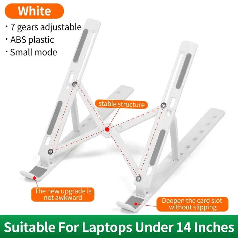 Adjustable Laptop Stand Portable Foldable Notebook Bracket Computer Monitor Holder For Macbook Air iPad Tablets Base Accessories
