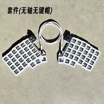 Silakka54 Split Keyboard Wired Hot Swap Support QMK/VIAL Keyboard Ergonomics RP2040zero Customized PC Gamer Accessories