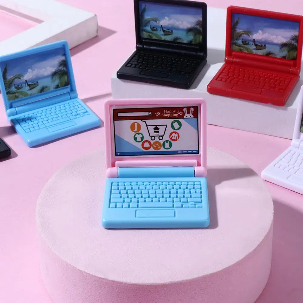 Dollhouse Decor Computer Miniature DIY Accessories Dollhouse Miniature Dollhouse Computer Dollhouse Furniture Simulation Laptop